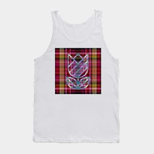 Tulip on Plaid Tank Top